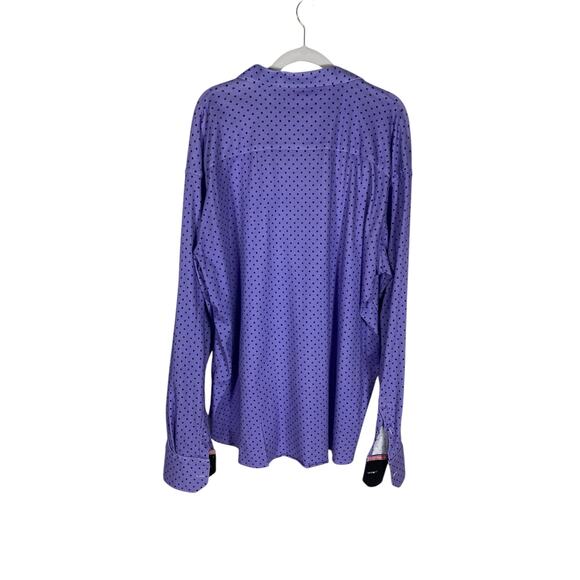 Men's Max Colton Purple Polka Dot Long Sleeve Casual Button Down 2XL - Picture 2 of 7